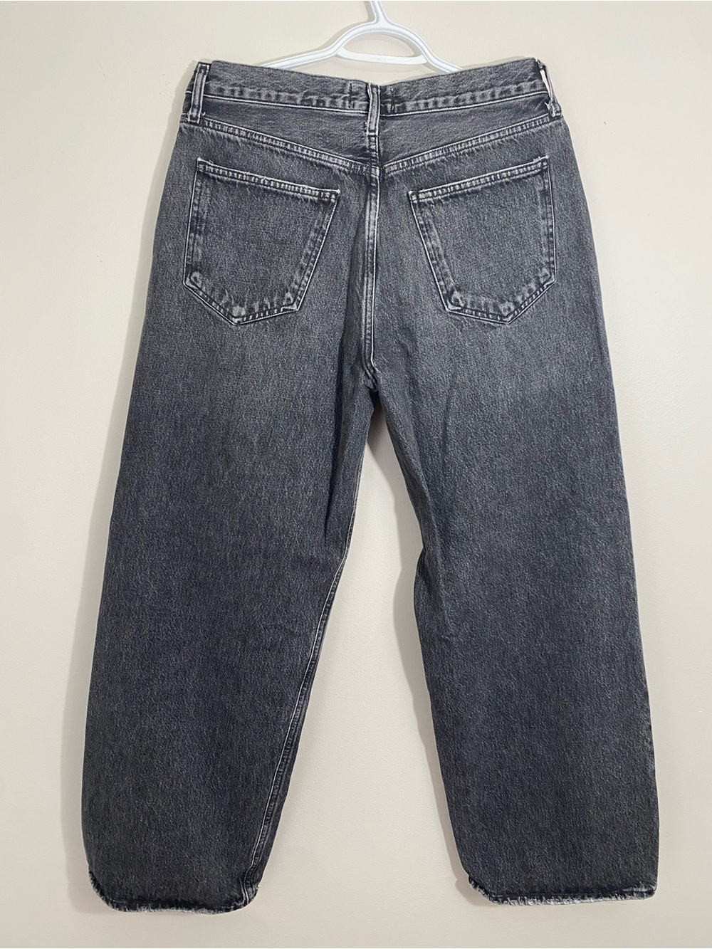 Agolde Low Slung Baggy Jeans in Washed Black size 28 - Picture 5 of 15